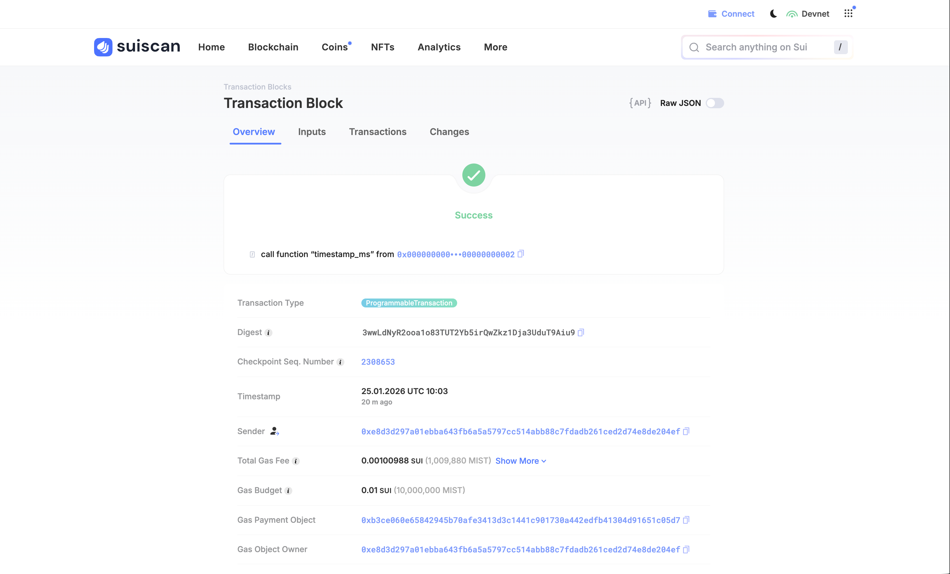 Transaction details