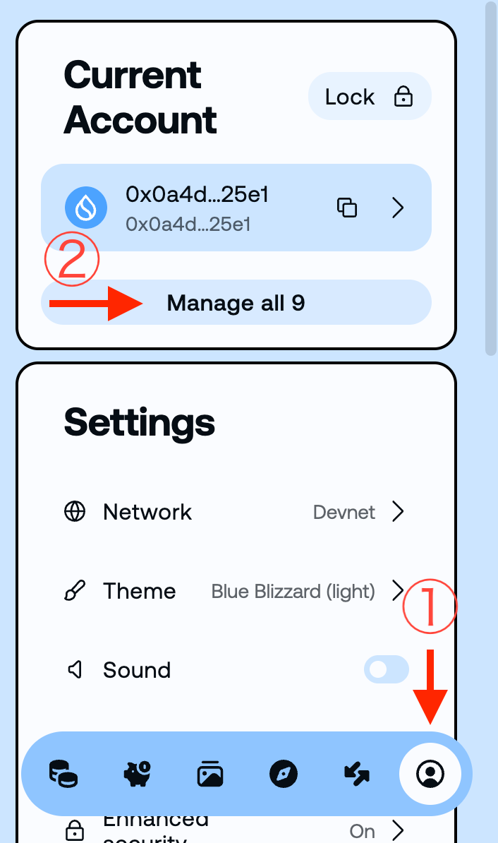 Open account management in Slush