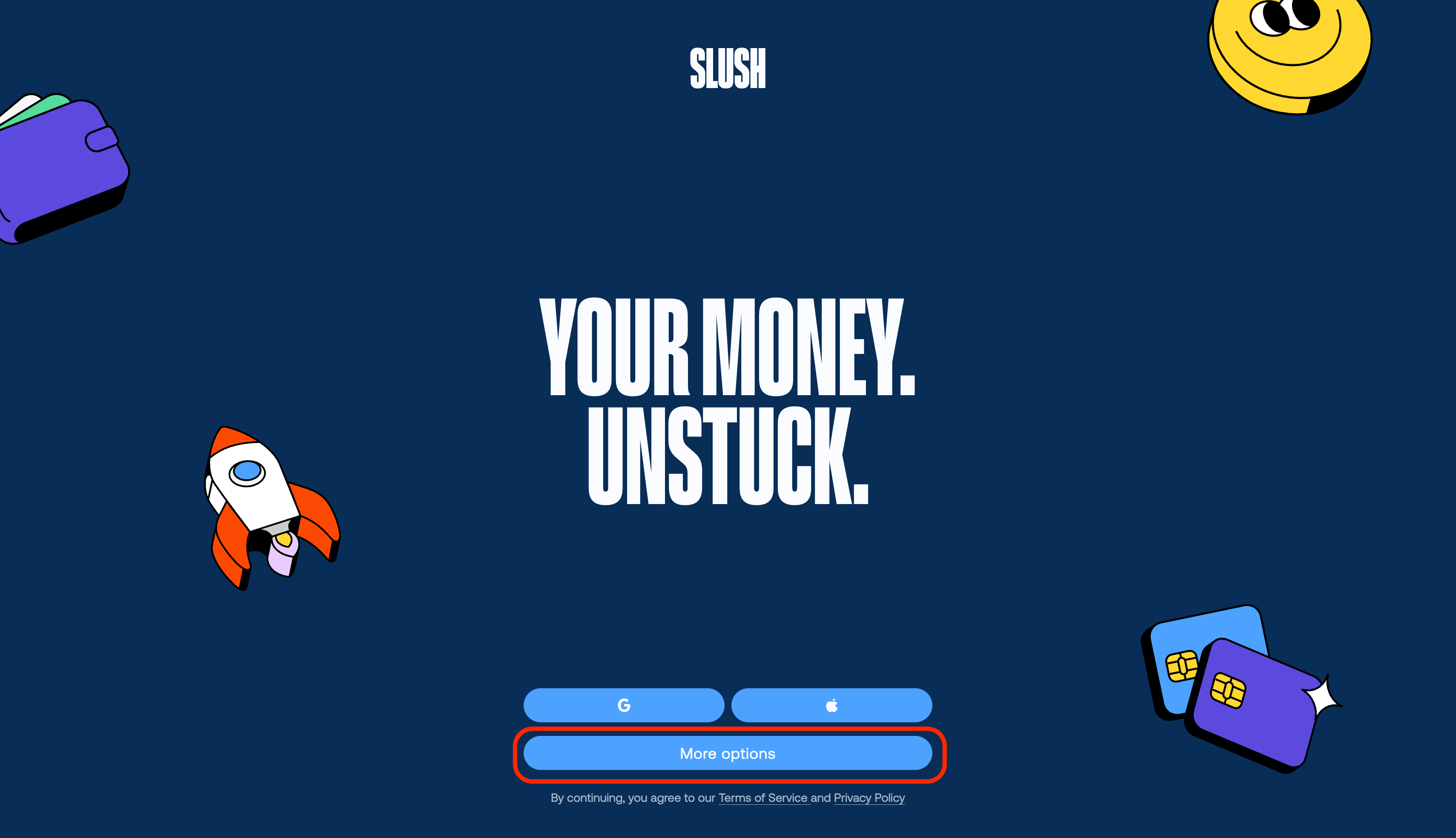 Slush Welcome Screen