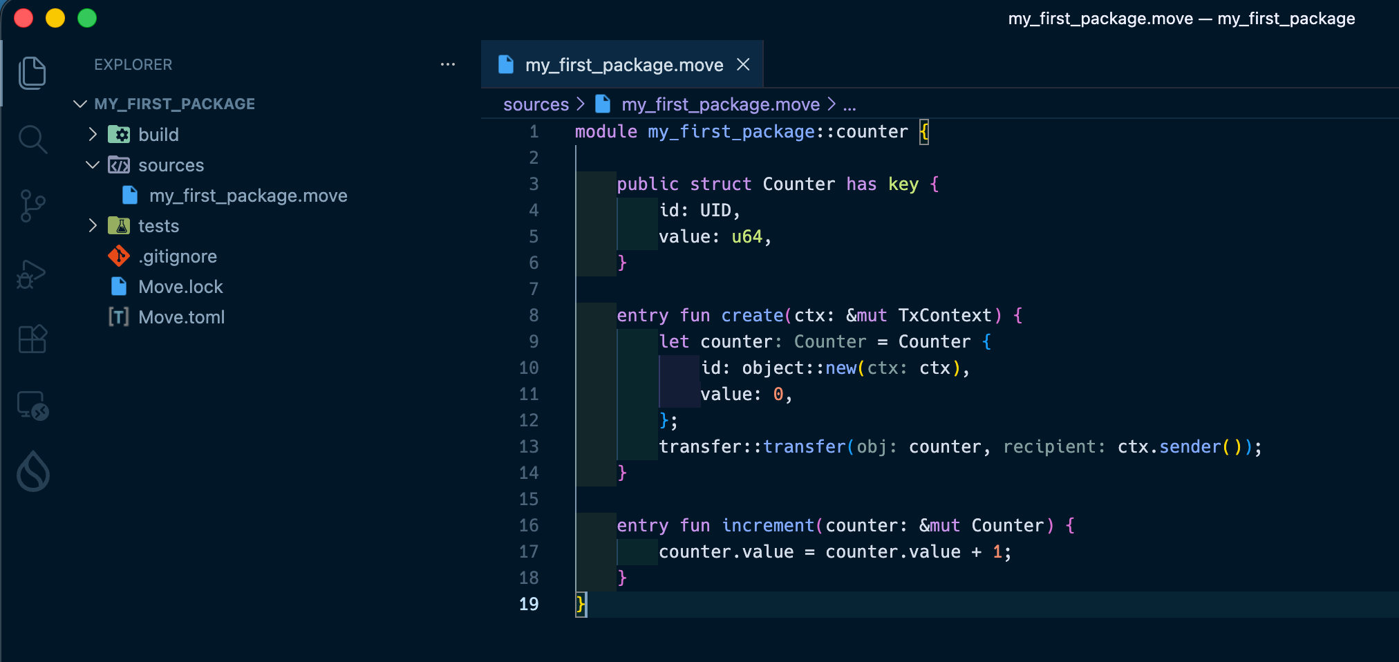 코드 입력 후의 VSCode 화면 (에러 없음)